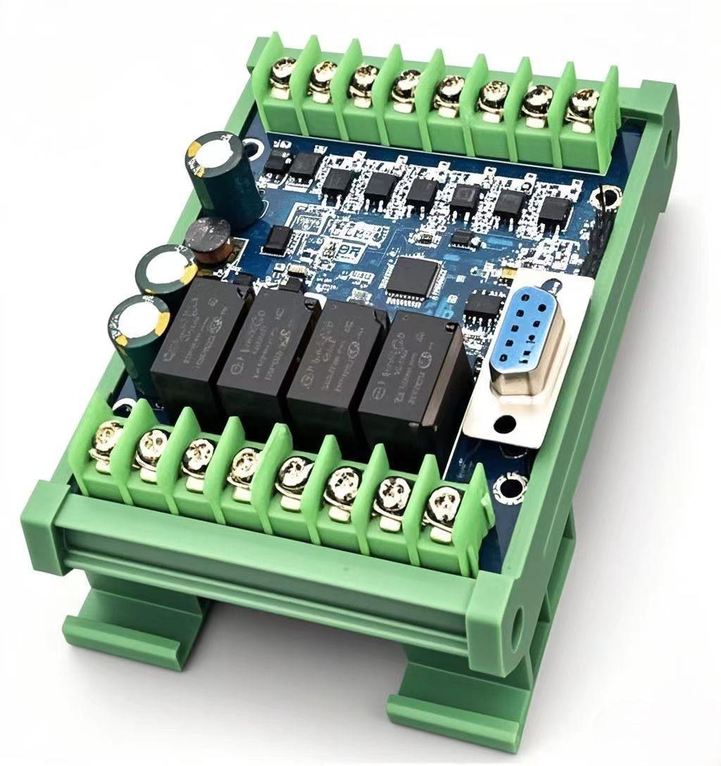 FX48MR PLC Controller with Rail Mounting & Delay Module, 32-bit CPU, Compatible with Mitsubishi FX2N, GX Developer/GX Works2 Programming