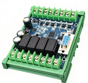 FX2N 10MR FX10MR PLC Controller with DIN Rail & Delay Module - 32-bit CPU, Mitsubishi FX Series Compatible, Supports GX Developer/GX Works2